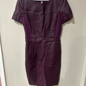Halston Heritage Deep Purple Mini Dress